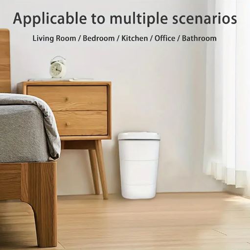 18L Automatic Motion Sensor Trash Can with Lid for Office, Bathroom, Bedroom, Kitchen