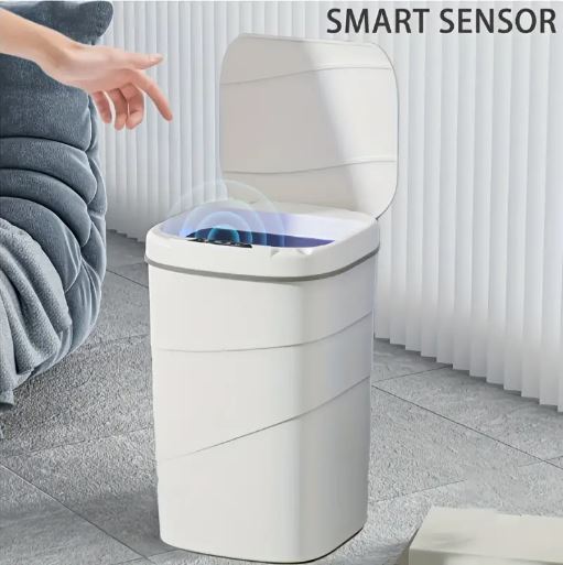 18L Automatic Motion Sensor Trash Can with Lid for Office, Bathroom, Bedroom, Kitchen