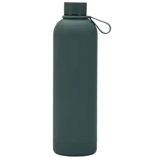 Stainless Steel Vacuum Insulated Water Bottle with Smooth Rubber Finish Keeps Cold/Warm Upto 6-12 Hours