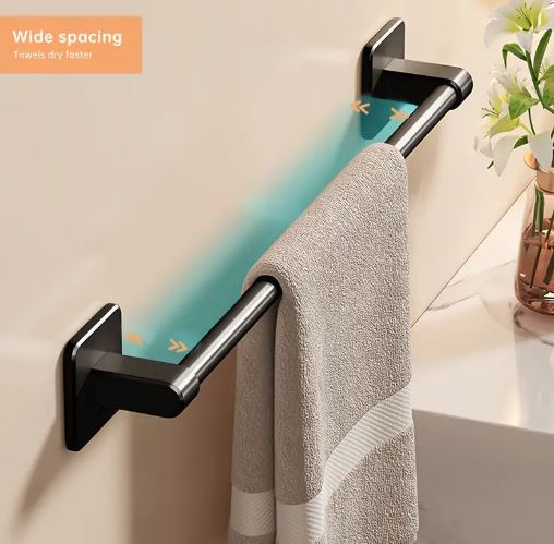 Wall-Mounted Bathroom Towel Rack, Towel Holder for Bathroom