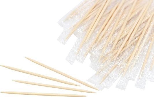 (Pack of 250) Individually Wrapped Wood Toothpicks Wooden Toothpicks
