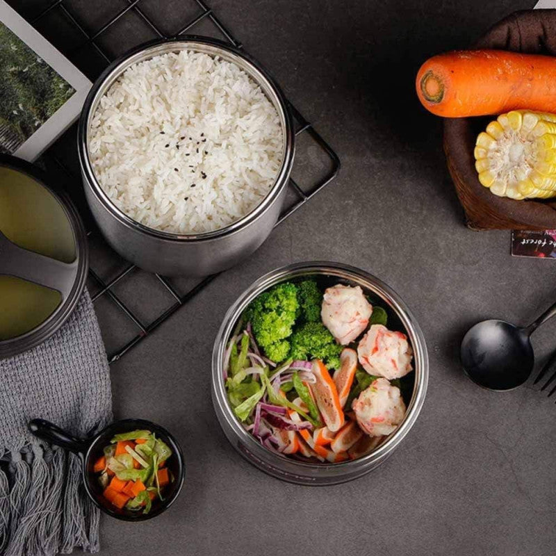 1.5L Vacuum Insulated Lunch Box, 2 Layer Stainless Steel Vacuum Insulated Lunch Box