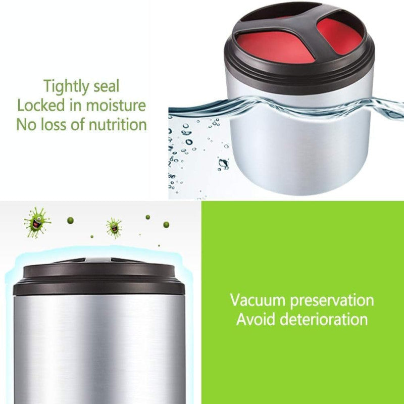 1.5L Vacuum Insulated Lunch Box, 2 Layer Stainless Steel Vacuum Insulated Lunch Box