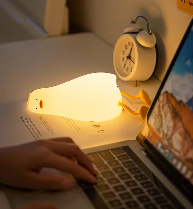 Cute Sleeping Lamp LED Night Light - Soft Glow, Color Changing, Dimmable Bedside Lamp