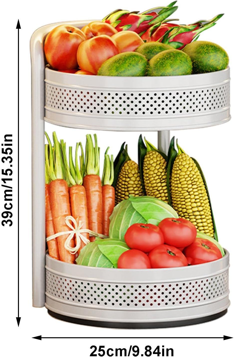 Double Layer Rotating Spice Rack, 360° Rotating Spice Holder, Spice Rotating Tray For Kitchen Cabinet Pantry Bathroom