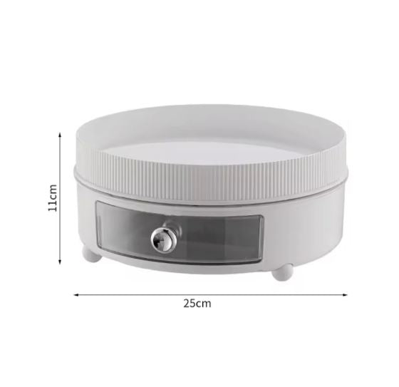 360° Rotation Spice Rack, Large Capacity Cosmetic Storage Tray, Kitchen Seasoning Cosmetic Tray