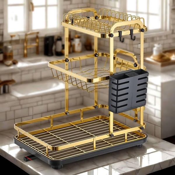Premium 3 Level Dish Drying Rack
