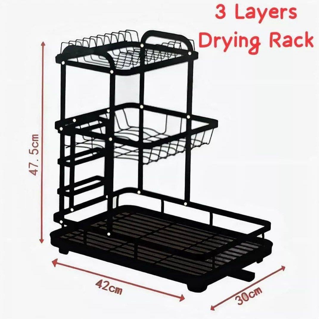 Premium 3 Level Dish Drying Rack