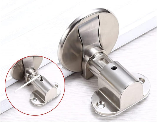 Adjustable Invisible Magnetic Door Stopper Punch-Free Windproof Mechanical Self-Locking Door Stopper