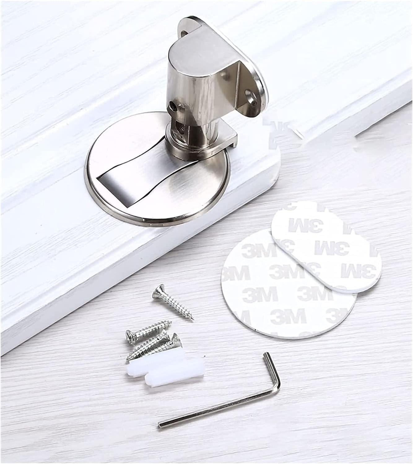 Adjustable Invisible Magnetic Door Stopper Punch-Free Windproof Mechanical Self-Locking Door Stopper
