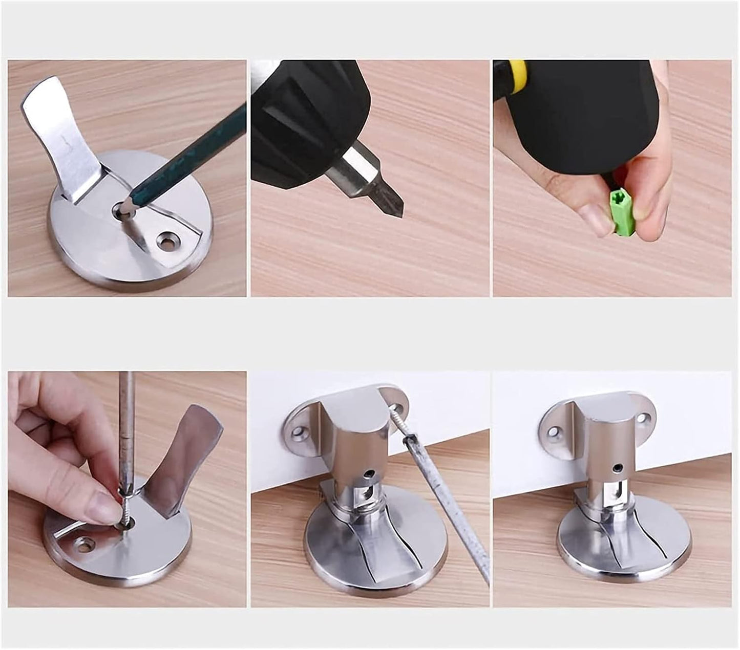 Adjustable Invisible Magnetic Door Stopper Punch-Free Windproof Mechanical Self-Locking Door Stopper