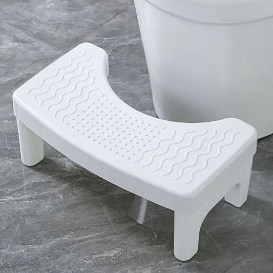 Adult Toilet Step Stool with Non-Slip Footrest - Comfortable Bathroom Accessory, Durable Plastic