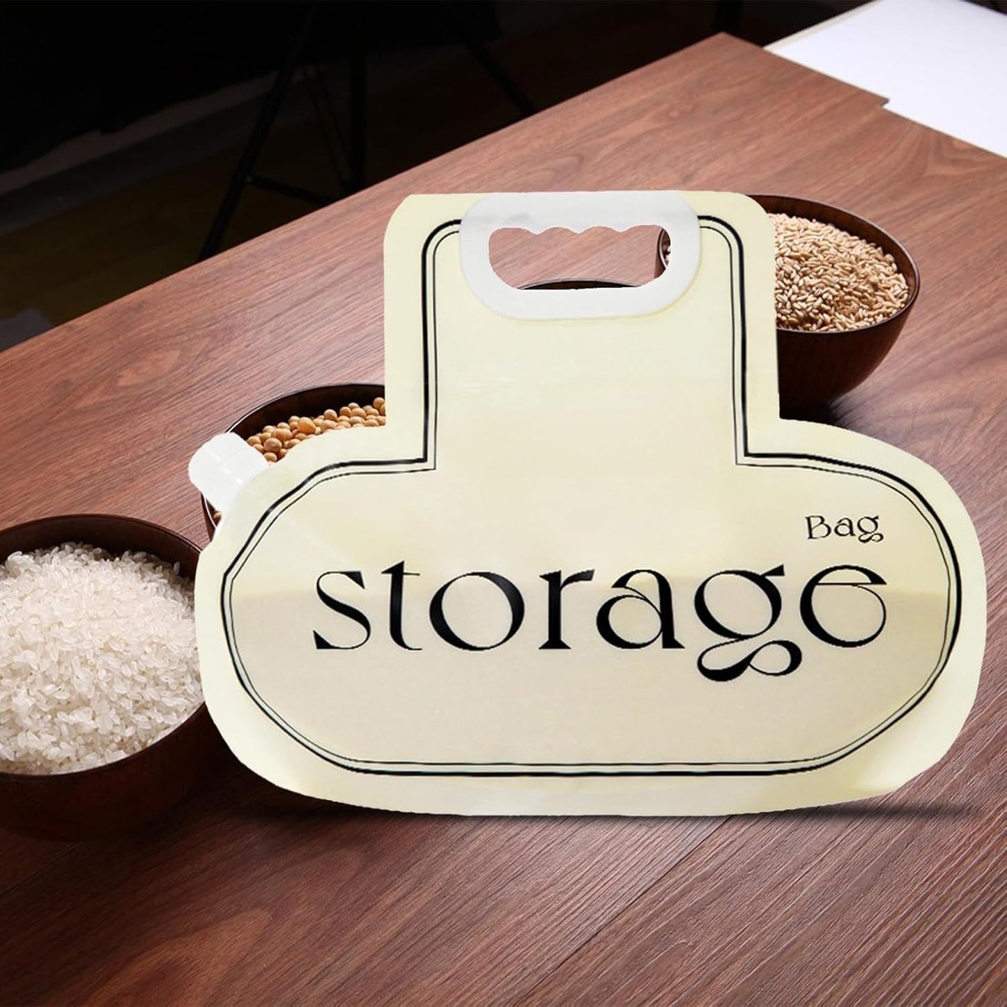 Reusable Rice and Barley Storage Bags with Secure Seal, Airtight Cereal Containers, Airtight Cereal Storage Bags