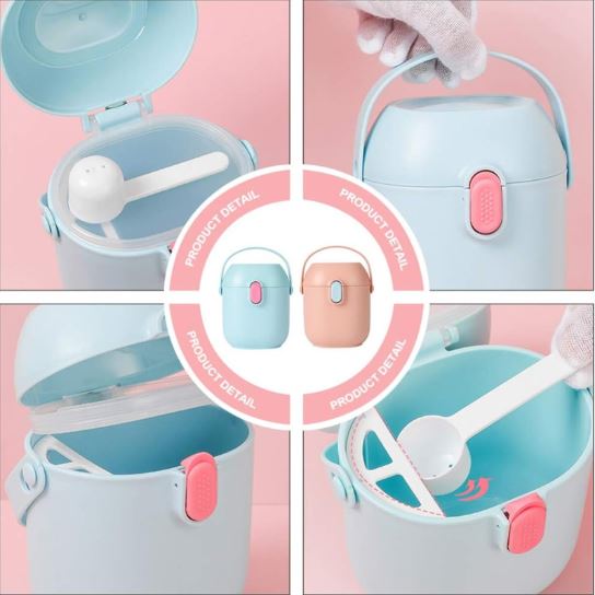 Portable Baby Food Container With Scoop, Food Storage Case for Travel Outdoor