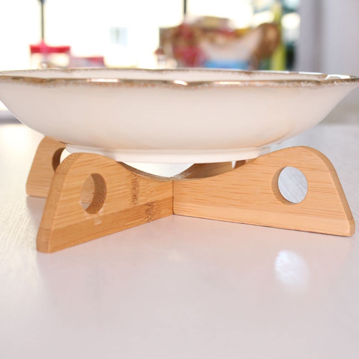 Bamboo Pot Trivet, Pan Soup Pot Dish Trivet Heat Insulation Pads Pot Holder
