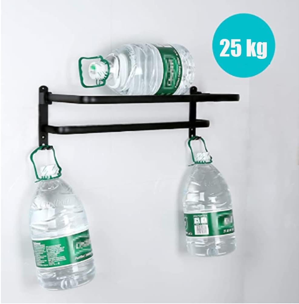 Wall Mounted Aluminum Alloy Towel Rack, Bathroom Towel Shelves With Double Towel Bars