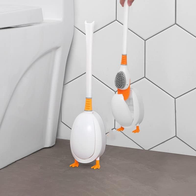 Bathroom Cleaning Duck Shape Toilet Brush, Bathroom Cleaning Brush with Holder
