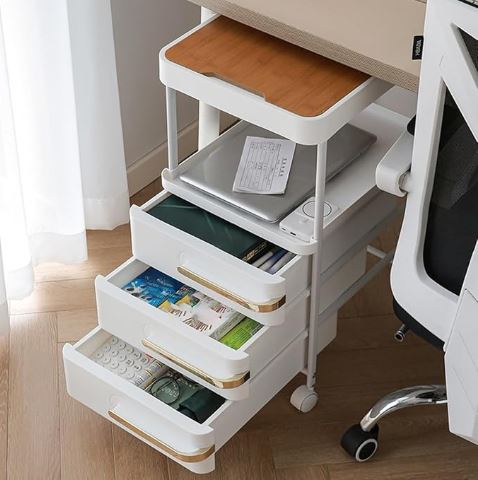 Bedside Décor & Storage Table, Side Table Storage Drawers