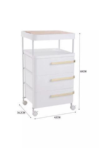 Bedside Décor & Storage Table, Side Table Storage Drawers