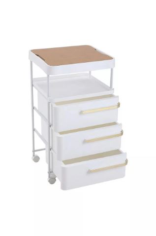 Bedside Décor & Storage Table, Side Table Storage Drawers