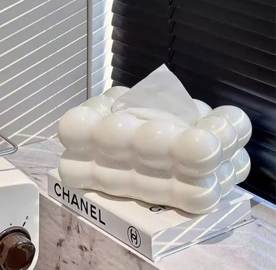 Bubble Shape Tissue Box Holder, Non Slip Plastic Tissue Box Cover