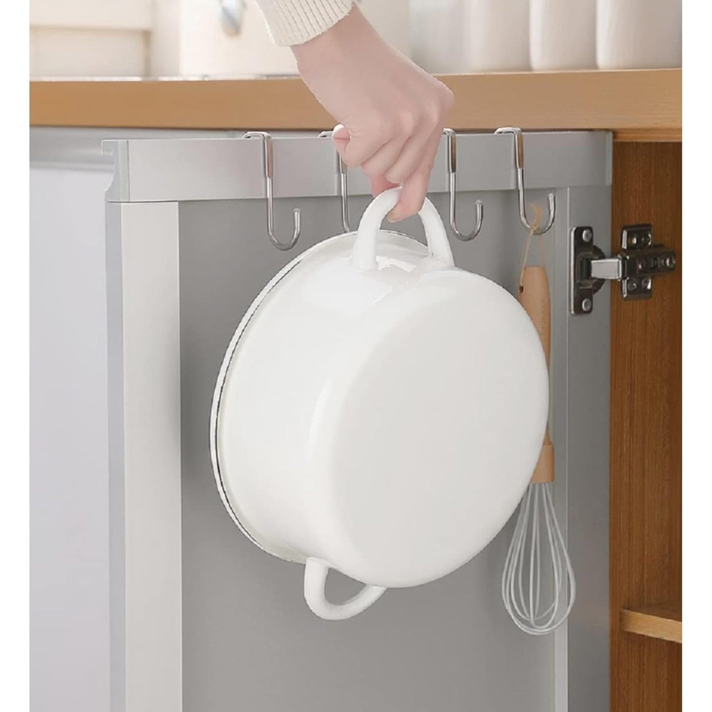 2Pcs Stainless Steel Multi-Use Over Cabinet Hook, Drawer Hanger Hook Heavy Duty Hooks