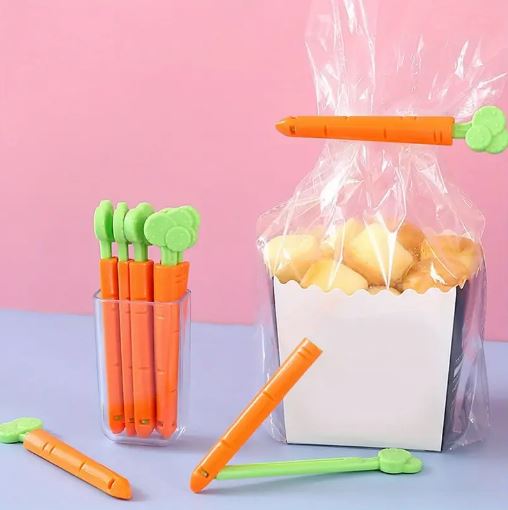 5Pcs Carrot Shape Food Sealing Clip
