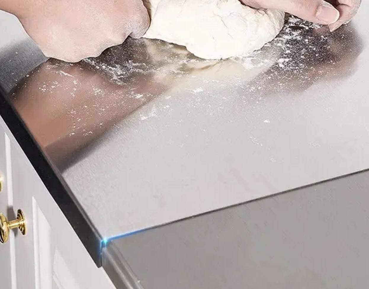 Multi-purpose Stainless Steel Chopping Cutting Board With Lip Countertop