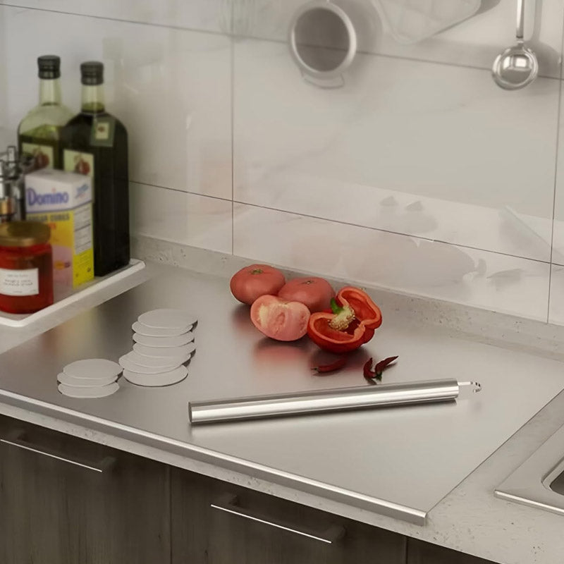 Multi-purpose Stainless Steel Chopping Cutting Board With Lip Countertop