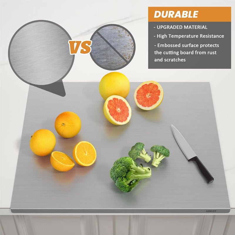Multi-purpose Stainless Steel Chopping Cutting Board With Lip Countertop