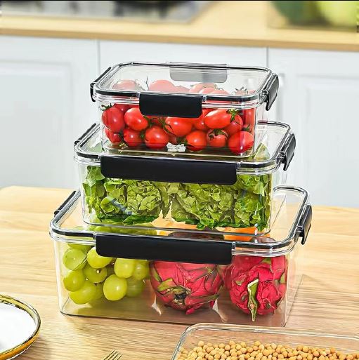 3Pcs Clear Acrylic Food Storage Containers