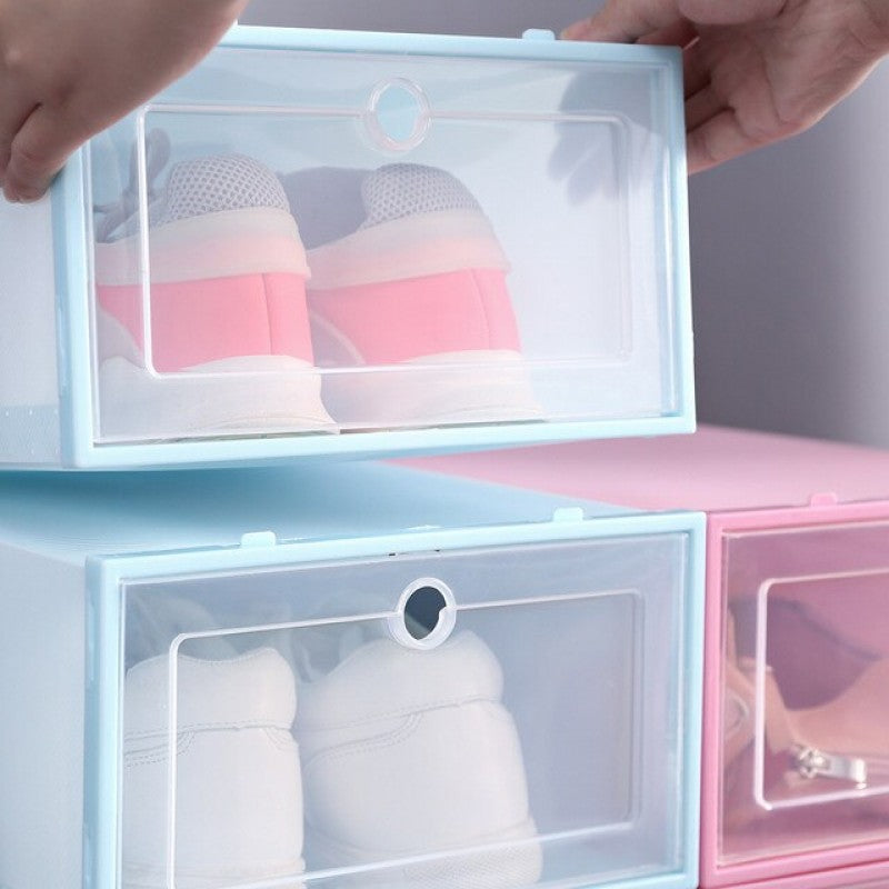 1Pc Clear Stackable Shoe Storage Boxes, Storage Container, Organizers