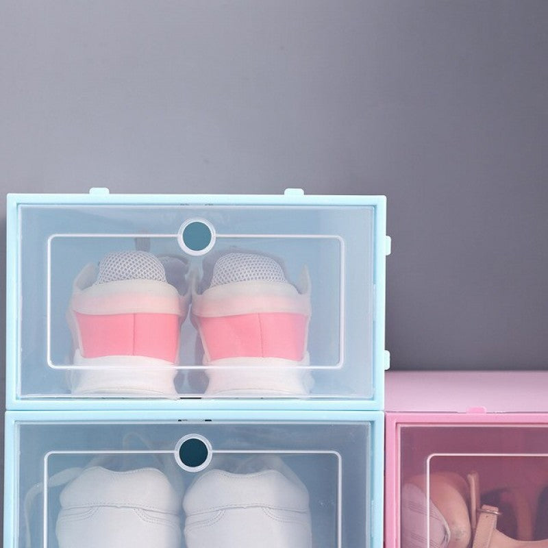 1Pc Clear Stackable Shoe Storage Boxes, Storage Container, Organizers