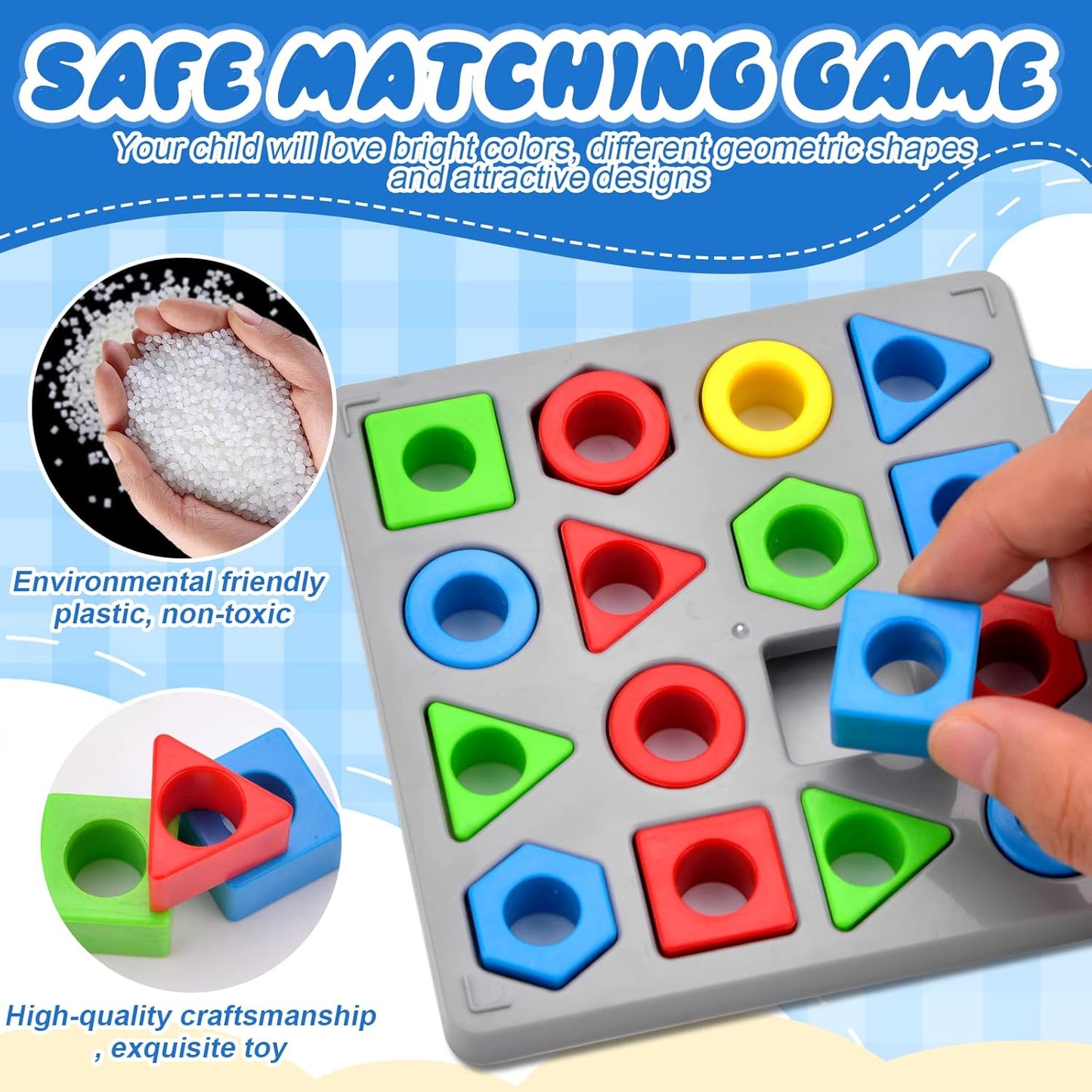 Shape Adjustment Game, Shape Matching Game, Color Sensory Learning Recognition Toy