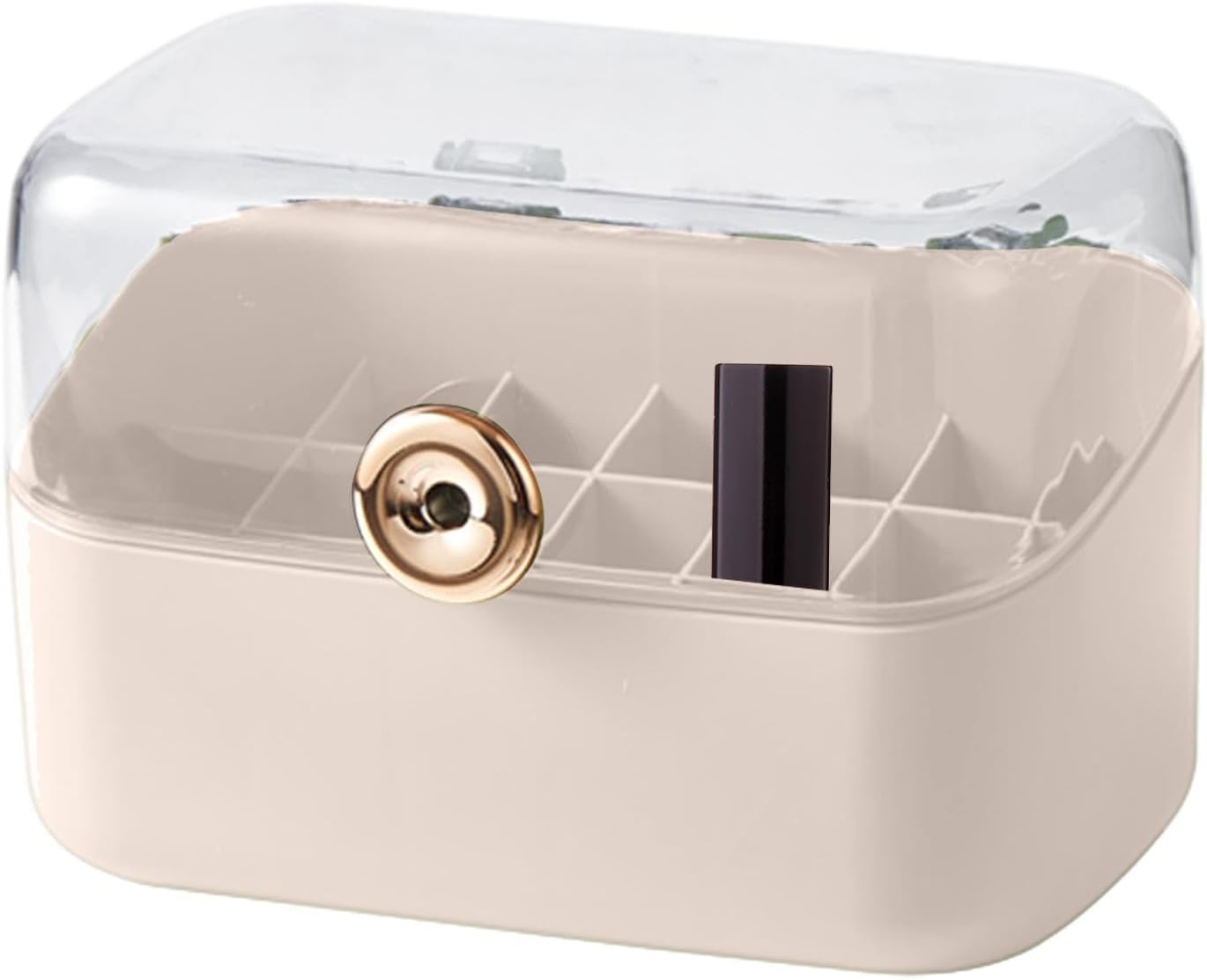 Cosmetic Organizer Storage Box for Display, Large Capacity Portable Dustproof Case with Multi Grids