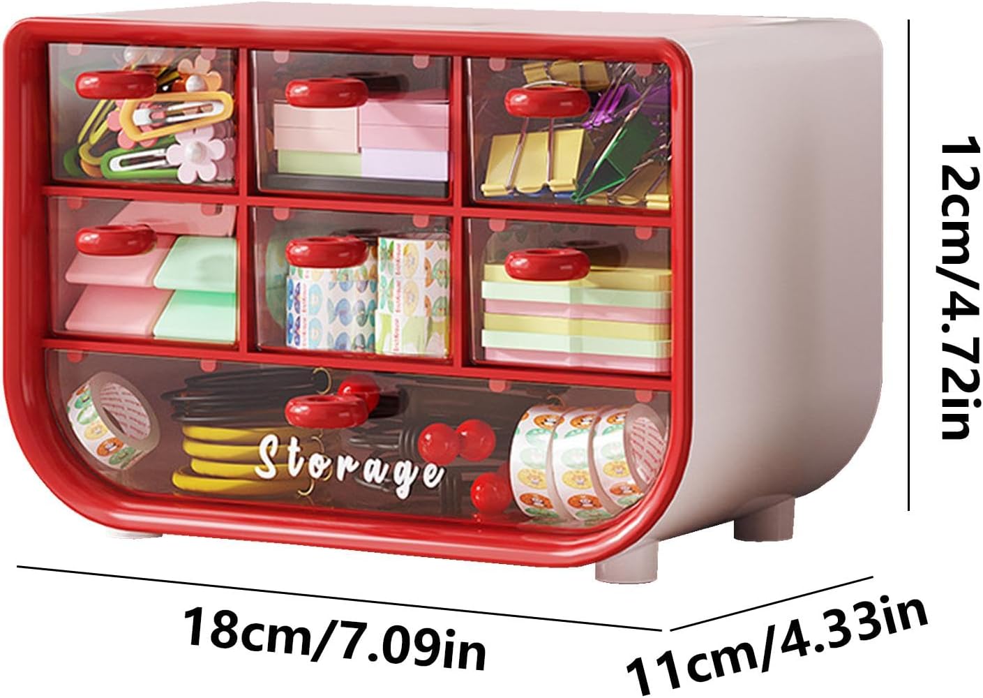 Makeup Cosmetics Organizer with Drawers, Desk Organizer for Offices Bedroom Bathroom Kitchen
