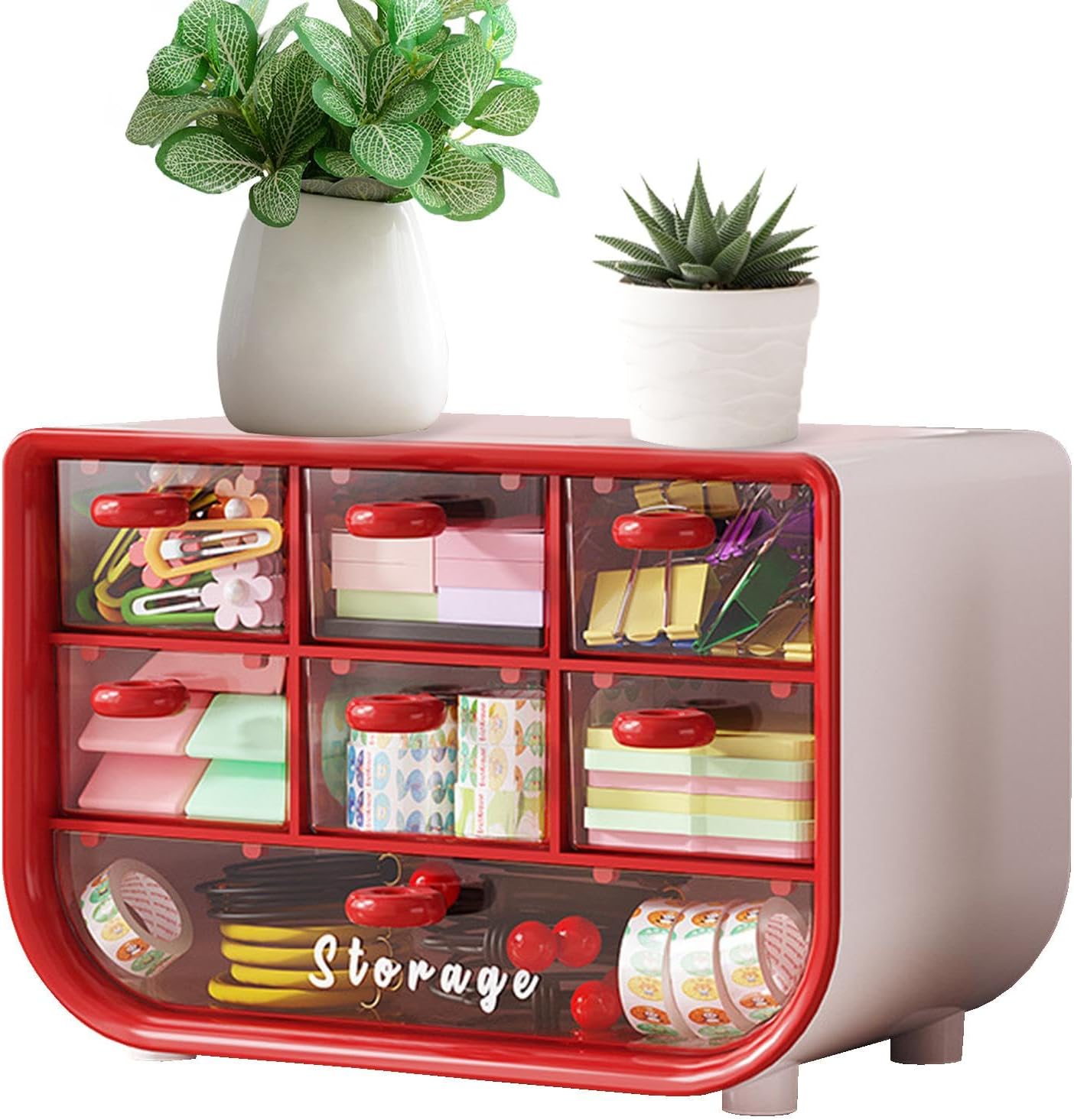 Makeup Cosmetics Organizer with Drawers, Desk Organizer for Offices Bedroom Bathroom Kitchen