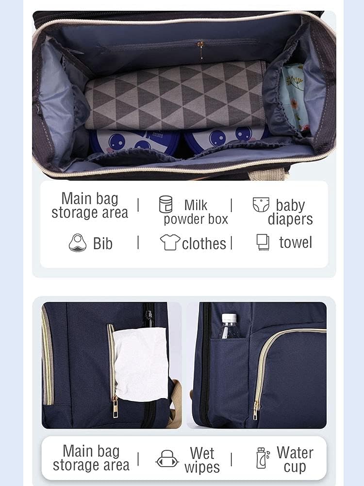 Baby Diaper Bag Bed Backpack For Mom Maternity Bag, Large Capacity Nursing Bag