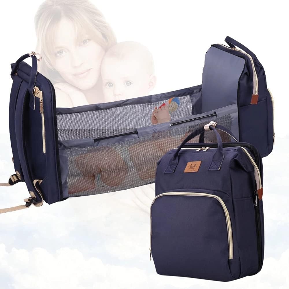 Baby Diaper Bag Bed Backpack For Mom Maternity Bag, Large Capacity Nursing Bag