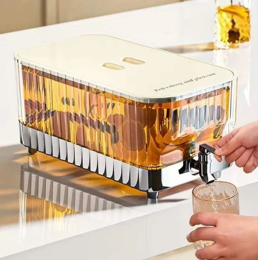 5.3L Fancy Cooler Iced Beverage Dispenser Sealed Lid Leakproof for Gathering | Cold Water Bottle