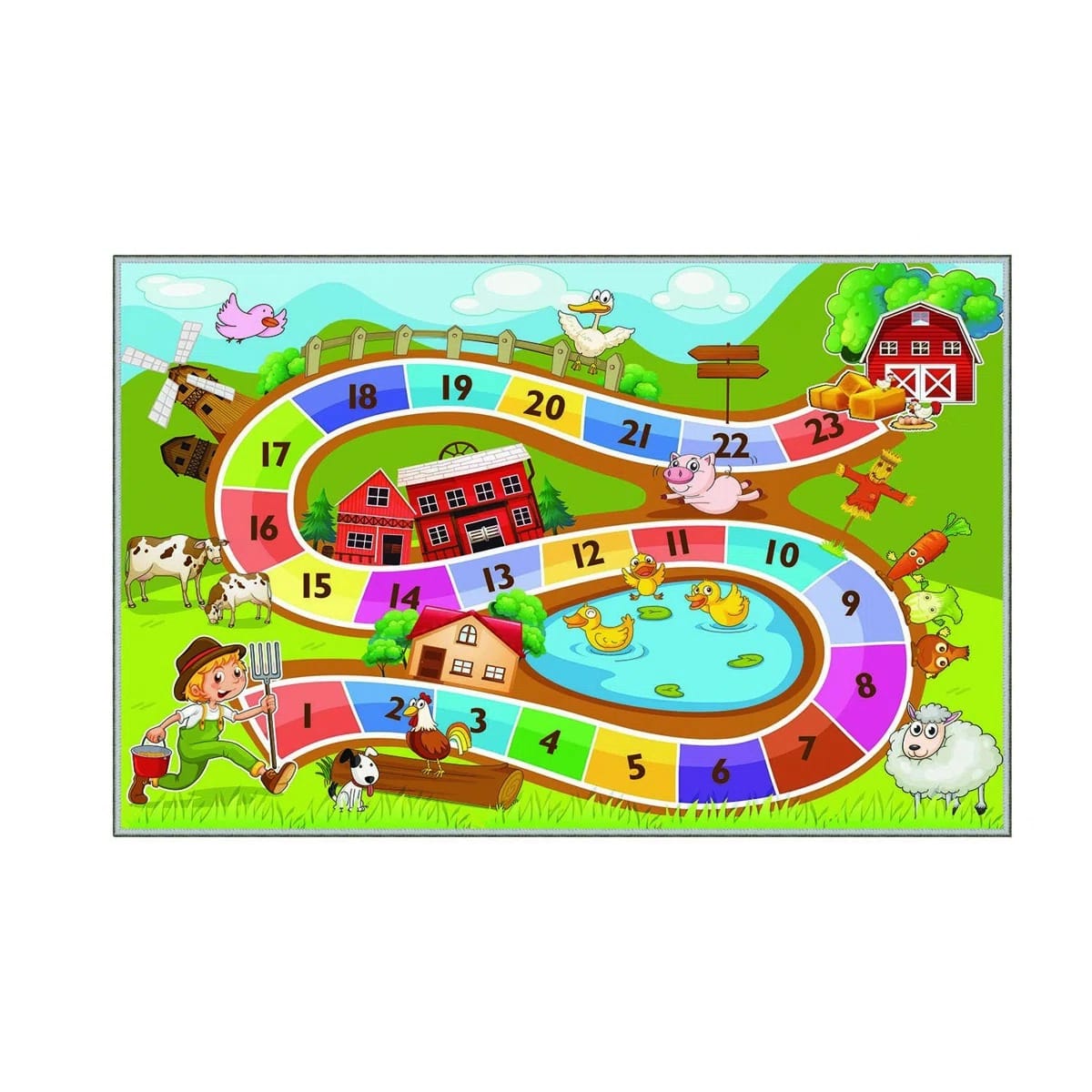 Adventure on the Farm Farmyard Fun Game Floor Mat