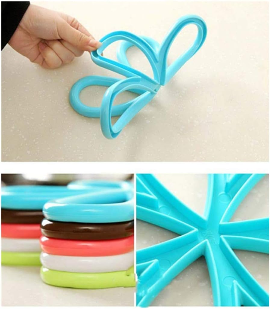 1Pc Flower Shape Anti-Slip Pot Holder, Dish Place-mat Cup Coaster Kitchen Dining Table Silicone Heat-Proof Mat