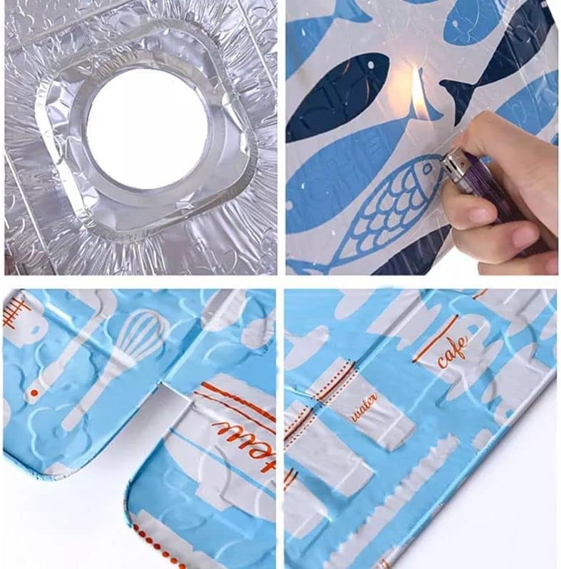 Aluminum Square Foil Gas Stove Liners, 2 Pieces