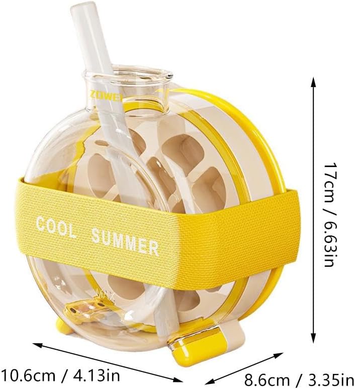 Ice Bottle Cup, 2 in 1 Ice Cube Mold Water Bottle with Lid and Bin