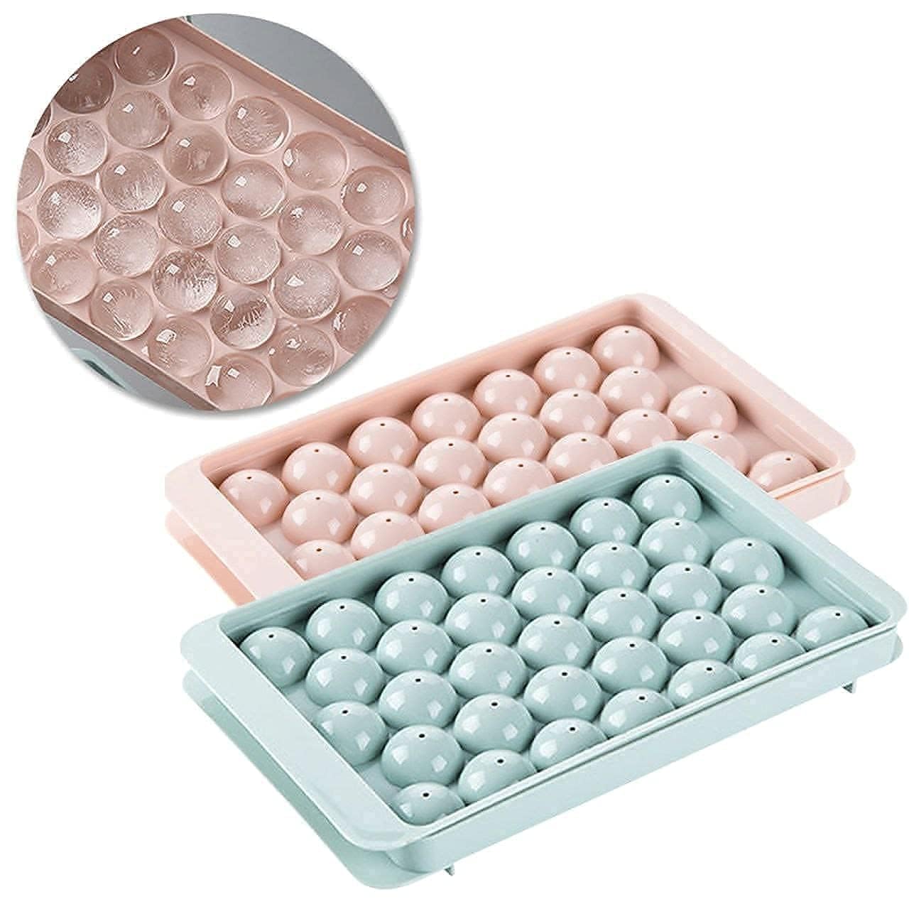 Plastic Mini Ice Ball Round Ice Cube Tray with Lid