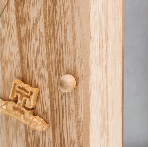 Wooden 6 Hooks Key Holder Box