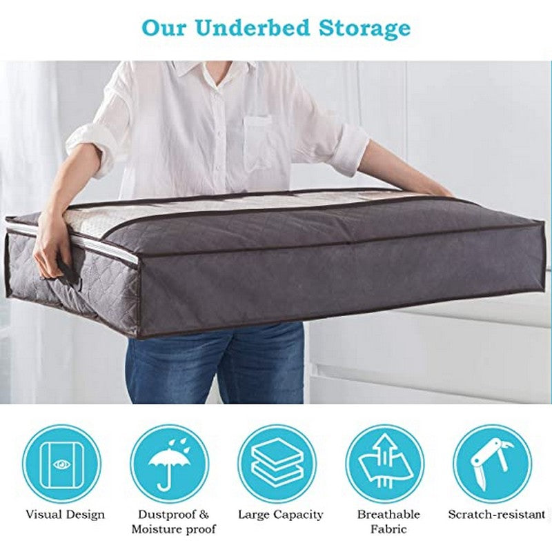 Large Blanket Storage Bag-Premium Quality Clothing Storage Bag Under Bed Storage Bag