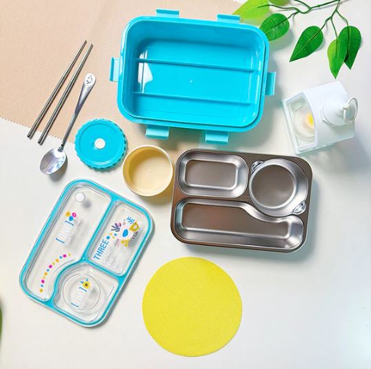 Insulated Modern & Stylish Stainless Steel Lunch Box with Dipping Cup