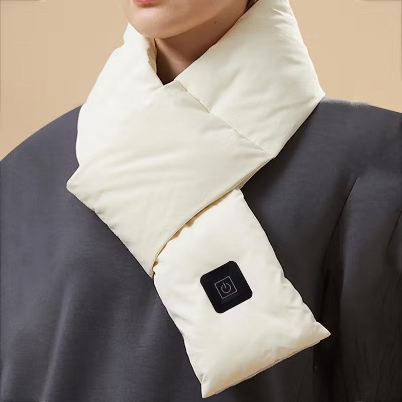Neck Heating Pad Practical Cotton Breathable Electric Heating Scarf for Office Outdoor Picnic Parties