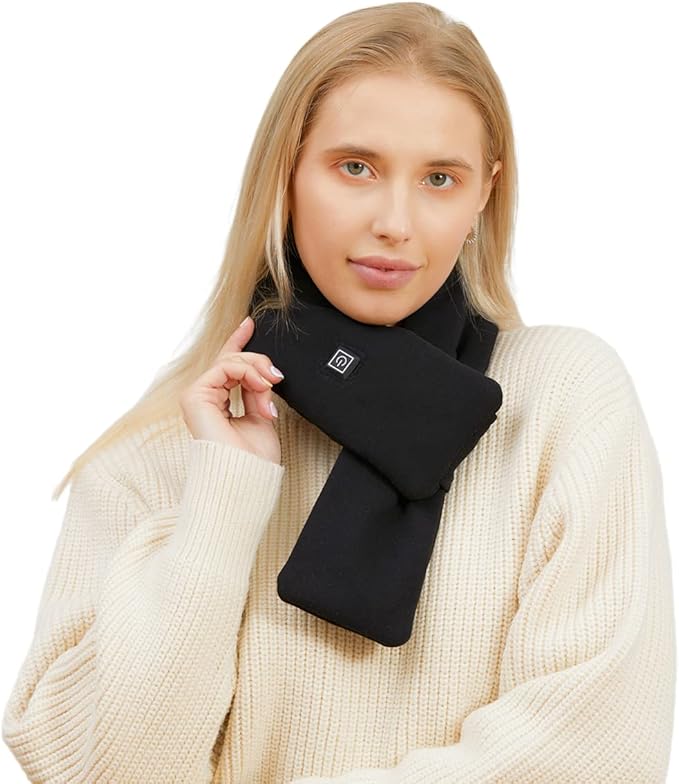 Neck Heating Pad Practical Cotton Breathable Electric Heating Scarf for Office Outdoor Picnic Parties